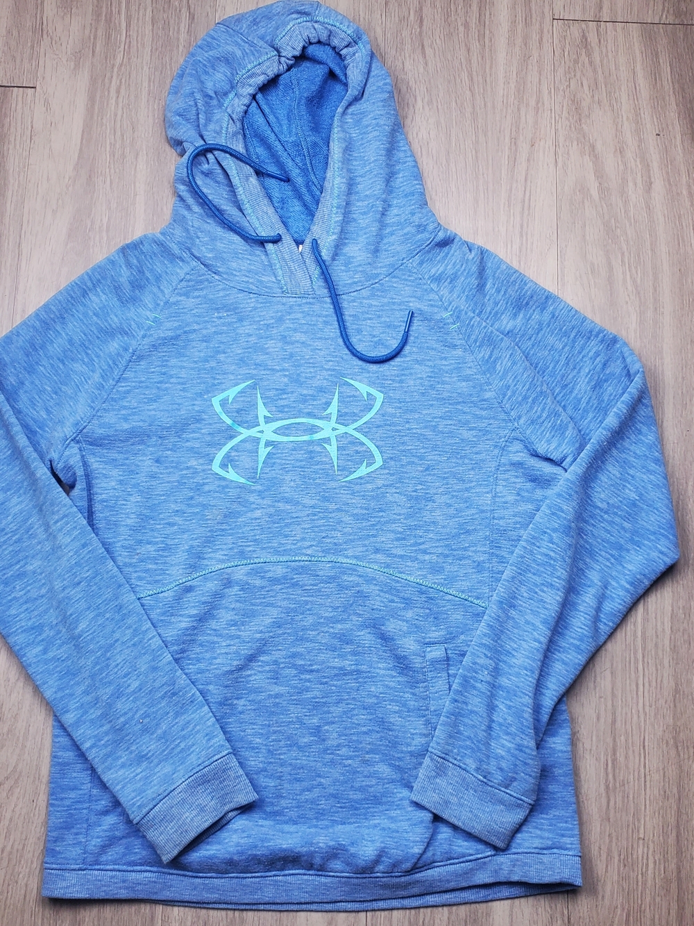 Under Armour Blue Hoodie Women’s Medium Loose Fit Logo Sweatshirt